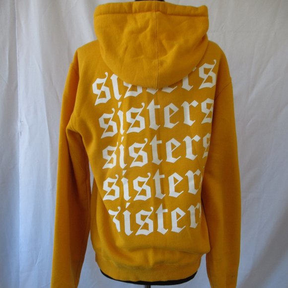 sisters apparel yellow hoodie